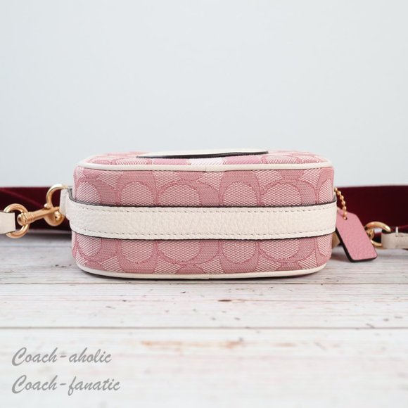 NWT Coach C7978 Mini Dempsey Camera Bag In Signature Jacquard With Coach Patch - Picture 9 of 12